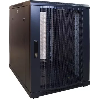 DSIT 15U Mini serveru skapis ar perforētām priekšējām durvīm 600x600x860 mm (DS6615PP-MINI)