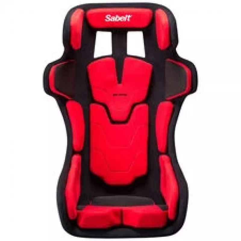 Sabelt GT PAD XL Sacensību Sēdeklis, Stiklašķiedras Korpuss, FIA Apstiprināts, Modulārs - Melns/Sarkans