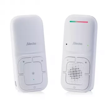 Alecto DBX130 DECT mazuļa monitors ar pilnu ECO režīmu, sarunu funkciju, temperatūras sensoru, šūpuļdziesmām un naktsgaismu