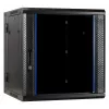 DSIT DS6612-DOUBLE abpusēji lietojams pie sienas montējams serveru skapis ar stikla durvīm, 600 mm plats