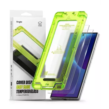 Ringke Cover Display Easy Slide rūdīta stikla ekrāna aizsargs 2 iepakojumā Samsung Galaxy Z Fold 8 Ultra Clear