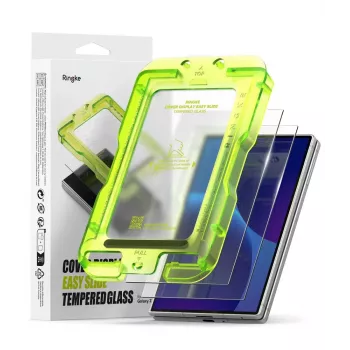 Ringke Cover Display Easy Slide rūdīta stikla ekrāna aizsargs 2 gab. komplekts Samsung Galaxy Z Fold 8, caurspīdīgs