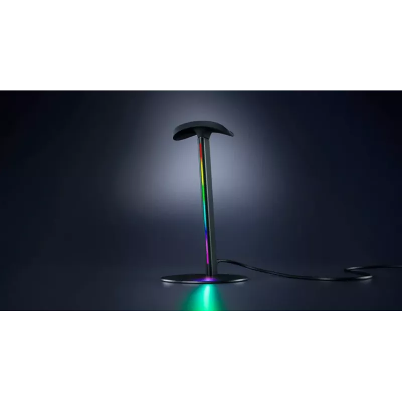 RAZER Base Station V3 Chroma RGB austiņu statīvs ar 2 portu USB 3.1 centrmezglu - Melns
