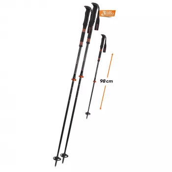 Komperdell Carbon C2 Ultralight slēpošanas tūres nūjas - melna/oranža