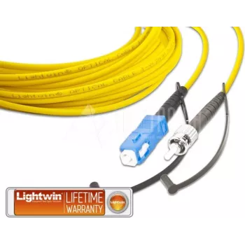 Lightwin LSP-09 SC-ST 3.0 vienmodu vienšķiedras optiskās šķiedras savienojuma kabelis, 1m, LSZH, dzeltens