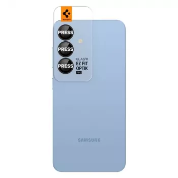 Spigen Optik Pro Glas.tR EZ Fit kameras aizsargs 2 gab. Samsung Galaxy S25 - melns