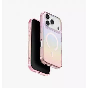 UNIQ Iridescia MagClick lādēšanas maciņš iPhone 17 Pro – Pink Prism