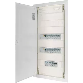 EATON KLV-PW-48-1PXL-1SPD-2PXF-16PLI 4 rindu iepriekš savienots sadales panelis, 48 moduļi, IP30, balts