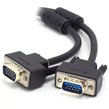 ALOGIC VGA-MM-02 2m VGA-VGA vīriešu kabelis ar audio, melns