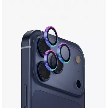 UNIQ Optix Alumīnija kameras objektīva aizsargs iPhone 17 Pro / 17 Pro Max ar aplikatoru, Opal