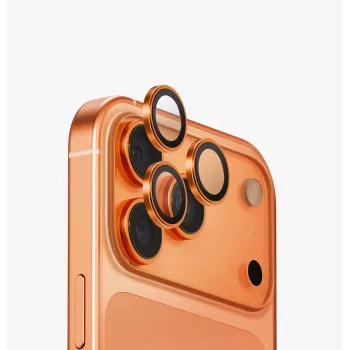 UNIQ Optix Alumīnija kameras objektīva aizsargs iPhone 17 Pro / 17 Pro Max ar aplikatoru, Opal
