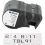BRADY M5C-1500-422 nepārtraukta etiķešu kasetne BMP51/BMP53/M511 - pašlaminējošs vinils, 25.4 mm x 6.4 m, balts/caurspīdīgs
