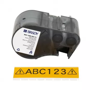 BRADY BMP51/BMP53/M511 Pašlaminējoša vinila etiķete, balta/caurspīdīga, 1 collas platums, 21 pēdas ruļļos