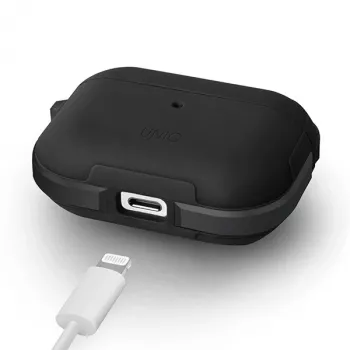 UNIQ Valencia pretmikrobu maciņš AirPods Pro – pusnakts melns
