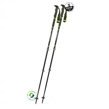 Komperdell Carbon Pro Zero teleskopiskās trekinga nūjas, oglekļa šķiedras statnis ar Titanal apakšdaļu, Powerlock 3.0, Trek Pro 280 putu rokturis, maināmi Vario diski