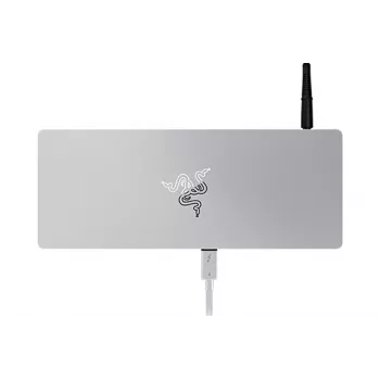 Razer Thunderbolt 4 Dock Mercury Chroma - 10-in-1 dokstacija ar RGB apgaismojumu, 90W jaudas padevi, 8K/5K displeja atbalstu, Gigabit Ethernet, UHS-II SD karšu lasītāju, 3x Thunderbolt 4, 3x USB-A, alumīniju