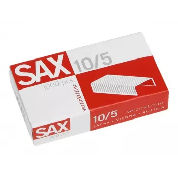 Sax Heftklammer 1-105-00 No.10 5mm cinkotas skavas, 1000 iepakojumā