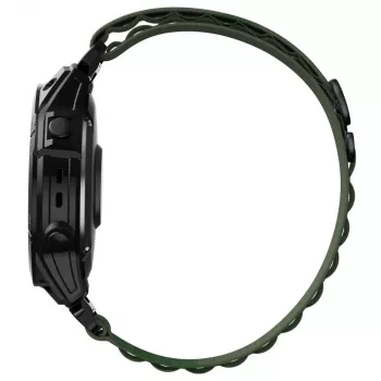 TECH-PROTECT NYLON PRO Pulksteņa siksniņa Garmin Fenix 5 / 6 / 6 Pro / 7, 22mm QuickFit, Militāri zaļa