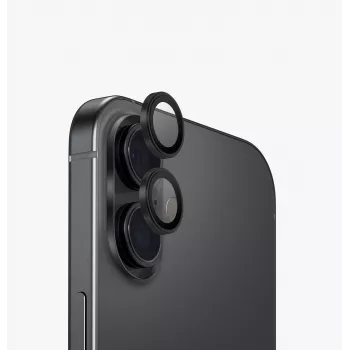 UNIQ Optix Alumīnija kameras objektīva aizsargs iPhone 17 ar aplikatoru - Sudraba