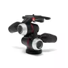 Manfrotto MHXPRO-3WX 3-virzienu panoramēšanas/noliekšanas galva ar ievelkamiem svirām, alumīnija, 8kg kravnesība, ātrās atbrīvošanas plāksne 200PL-14, melna