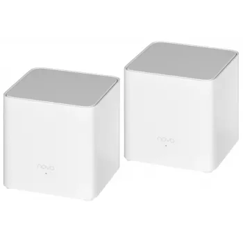 Tenda MX3 (2-Pack) AX1500 Whole Home Mesh Wi-Fi 6 sistēma, divu joslu, 2 Gigabit porti vienā ierīcē, balta