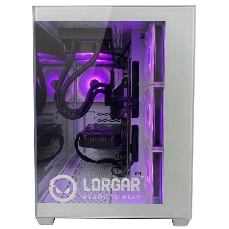 LORGAR ADVANCED A201 spēļu dators - AMD Ryzen 5 7500F, GeForce RTX 5060 Ti 16GB, 32GB DDR5, 1TB NVMe SSD, 750W barošanas bloks, balts