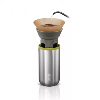 Wacaco Cuppamoka pārnēsājama pour-over kafijas pagatavošanas ierīce ar izolētu krūzi