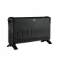 VOLTENO BASIC Konvektora sildītājs 2000W ar 3 jaudas režīmiem 750W/1250W/2000W, regulējams termostats, aizsardzība pret pārkaršanu, apgāšanās slēdzis, brīvi stāvošs, melns