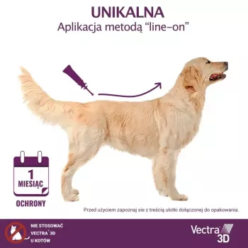 Ceva Vectra 3D šķīdums uzklāšanai uz ādas suņiem 1,5-4 kg – 3 pipetes (Dzeltens)