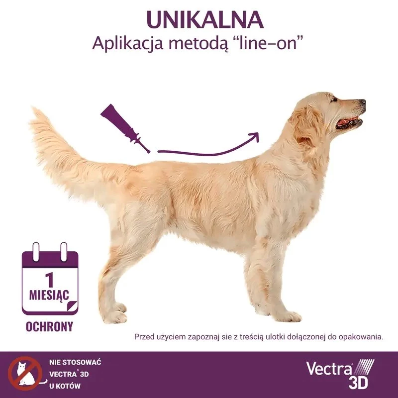 Ceva Vectra 3D šķīdums uzklāšanai uz ādas suņiem 1,5-4 kg – 3 pipetes (Dzeltens)