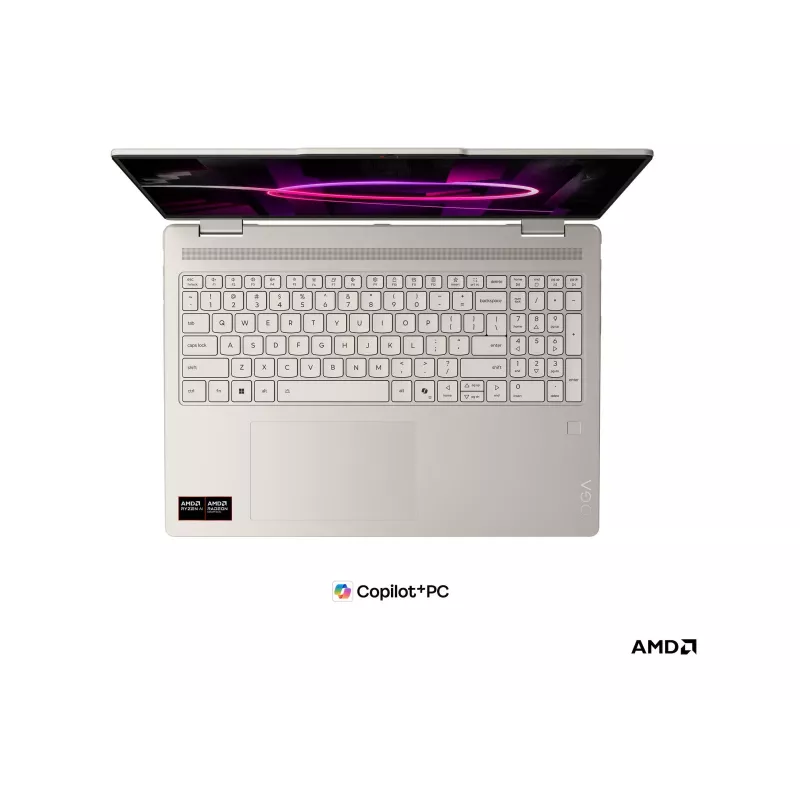 Lenovo Yoga 7 2-in-1 16AGP11 AMD 16 inch OLED skārienjutīgais klēpjdators - Ryzen AI 7 445, 16GB RAM, 512GB SSD, Windows 11 Home, Seashell