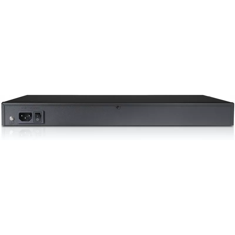 GETFORT GF-124-24PG-2S-400 24 portu Gigabit PoE+ slēdzis ar 2 SFP augšupsaitēm, 400W budžets, statīva montāža
