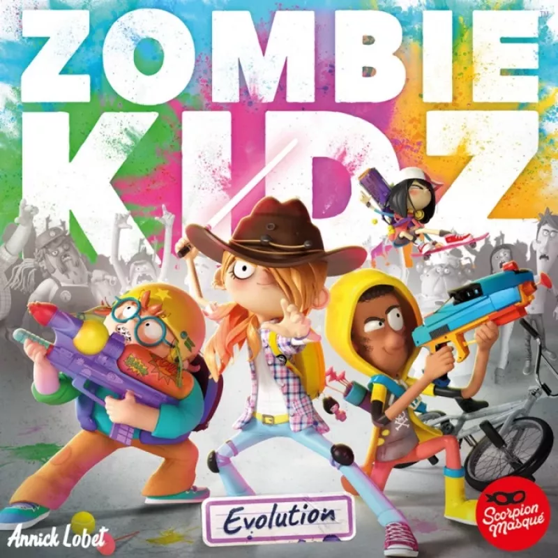 Zombie Kidz Evolution kooperatīvā leģendu galda spēle bērniem un ģimenēm