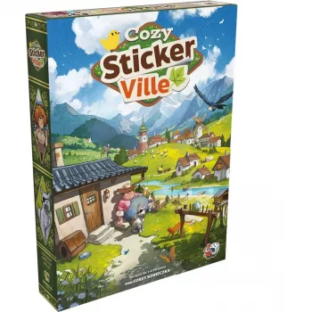 ASMODEE Cozy Stickerville uzlīmju grāmata | TOPModel sērija | 24 lapas, 6 uzlīmju lapas | Radoša spēle bērniem no 6 gadu vecuma