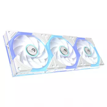 ASUS ROG Strix GR120 ARGB Reverse White 3in1 Case Fan Kit, 120mm PWM, 2500 RPM, 70.38 CFM, 3.88 mmH2O, Fluid Dynamic Bearing, Aura Sync