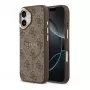 Guess Apple iPhone 17 PU ādas 4G zelta rāmis MagSafe maciņš brūns