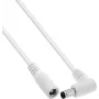 InLine® līdzstrāvas pagarinātājkabelis, taisnleņķa spraudnis, 5.5 x 2.1 mm, balts, 2 m