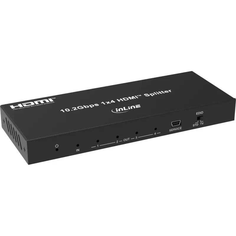 InLine® Video sadalītājs, 1x4, HDMI 4K/30Hz (57887B)