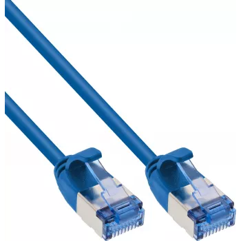 InLine® plānais savienojuma kabelis U/FTP PiMf Cat.6A zils 1,5 m