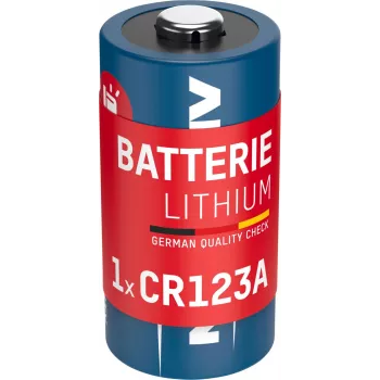 ANSMANN 1510-0072 CR123A litija baterija – 3V 1600mAh, augsta enerģijas blīvuma, 10 gadu glabāšanas laiks (lielapjoma)