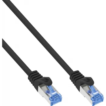 INLINE B-72655S Cat.6A S/FTP LSZH Patch Cable, CCA, Melns, 0,50m, 100 komplekts