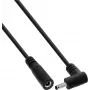 InLine® līdzstrāvas pagarinātājkabelis, taisnleņķa spraudnis, 3,5 x 1,35 mm, melns, 1 m