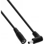 InLine® līdzstrāvas pagarinātājkabelis, taisnleņķa spraudnis, 4,0 x 1,7 mm, melns, 3 m