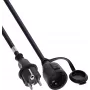 InLine® zemējuma kontakta pagarinātājs, āra IP44, ar bērnu aizsardzību, 15m, melns