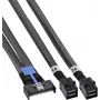 InLine® MCIO kabelis, MCIO x8 līdz 2x MiniSAS-HD SFF-8643, 1 m