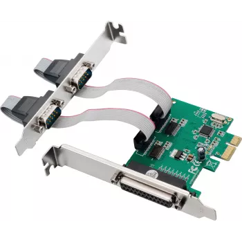 InLine® PCIe interfeisa karte, 2x RS-232 + 1x paralēlais ports