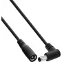 InLine® līdzstrāvas pagarinātājkabelis, taisnleņķa spraudnis, 5,5 x 2,5 mm, melns, 3 m