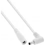 InLine® līdzstrāvas pagarinātājkabelis, taisnleņķa spraudnis, 4,0 x 1,7 mm, balts, 2 m