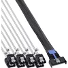 InLine® MCIO x8 sadalīšanas kabelis uz 8x SATA, 1 m