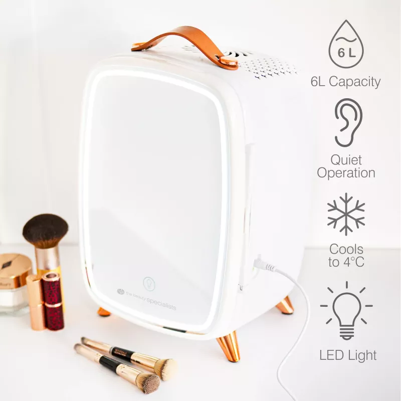 Rio FRBM-EU/1,0 6L skaistumkopšanas ledusskapis ar LED spoguli, balts